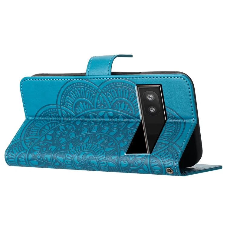 For Google Pixel 7a PU Leather Wallet Case Cover Flower Pattern