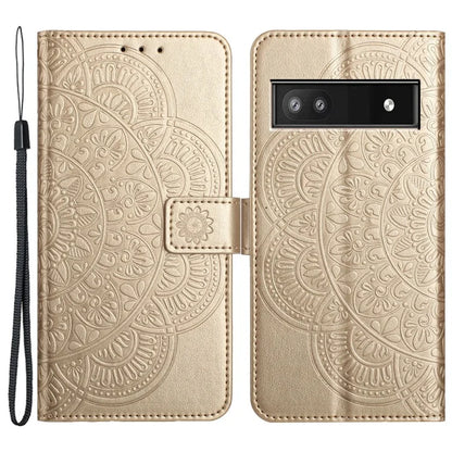 For Google Pixel 7a PU Leather Wallet Case Cover Flower Pattern