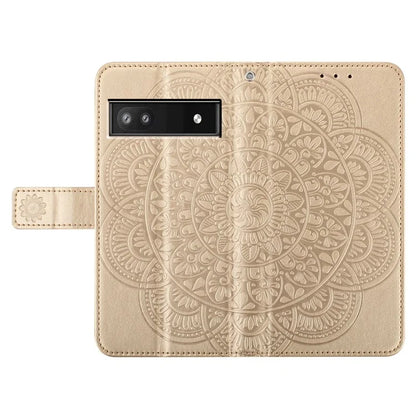 For Google Pixel 7a PU Leather Wallet Case Cover Flower Pattern