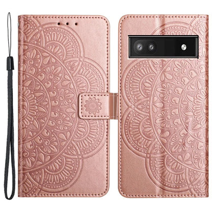For Google Pixel 7a PU Leather Wallet Case Cover Flower Pattern