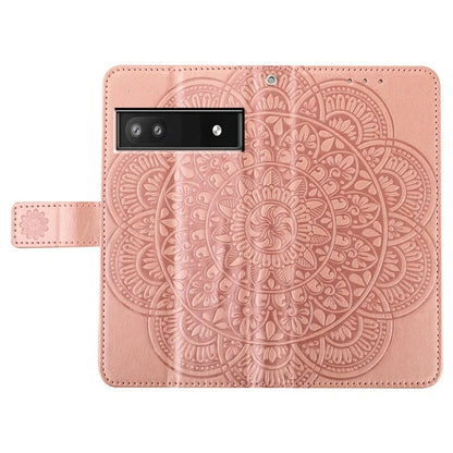 For Google Pixel 7a PU Leather Wallet Case Cover Flower Pattern