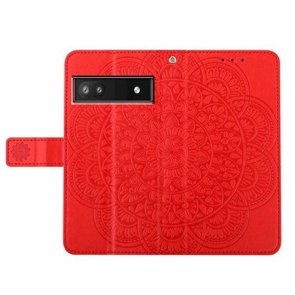 For Google Pixel 7a PU Leather Wallet Case Cover Flower Pattern