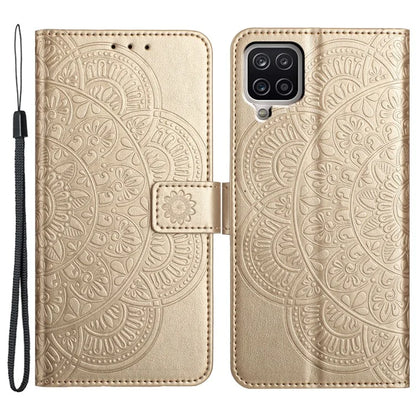 For Samsung Galaxy A42 5G Case Flower Pattern PU Leather Wallet Phone Cover