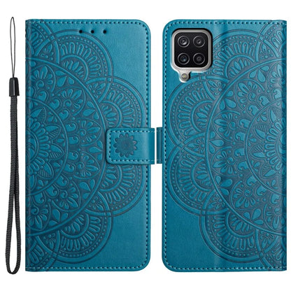 For Samsung Galaxy A42 5G Case Flower Pattern PU Leather Wallet Phone Cover