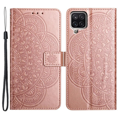 For Samsung Galaxy A42 5G Case Flower Pattern PU Leather Wallet Phone Cover