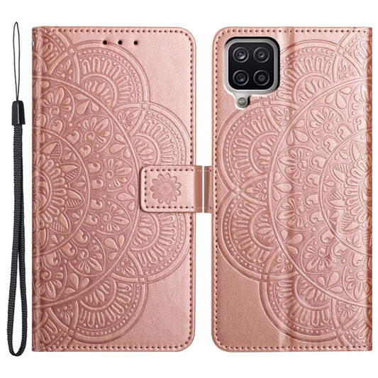 For Samsung Galaxy A22 4G (EU Version) Case Leather Flip Cover with Card Slots + Wrist Strap