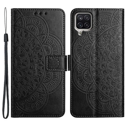 For Samsung Galaxy A22 4G (EU Version) Case Leather Flip Cover with Card Slots + Wrist Strap