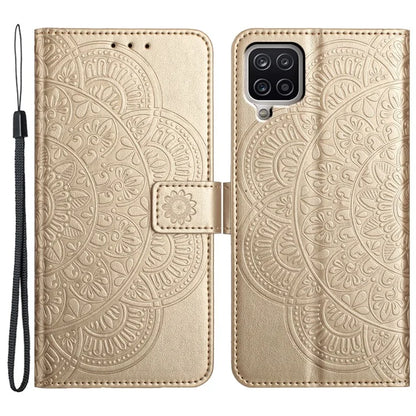 For Samsung Galaxy A22 4G (EU Version) Case Leather Flip Cover with Card Slots + Wrist Strap