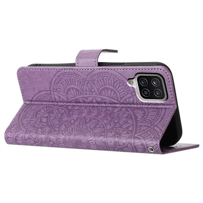 For Samsung Galaxy A22 4G (EU Version) Case Leather Flip Cover with Card Slots + Wrist Strap