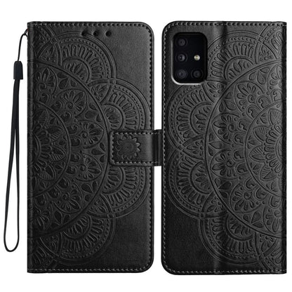 For Samsung Galaxy A51 4G SM-A515 PU Leather Wallet Case Imprinted Flower Cover