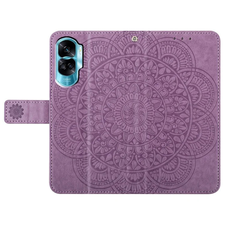 For Honor 90 Lite 5G / X50i 5G Case Flower Design Leather Wallet Flip Phone Cover