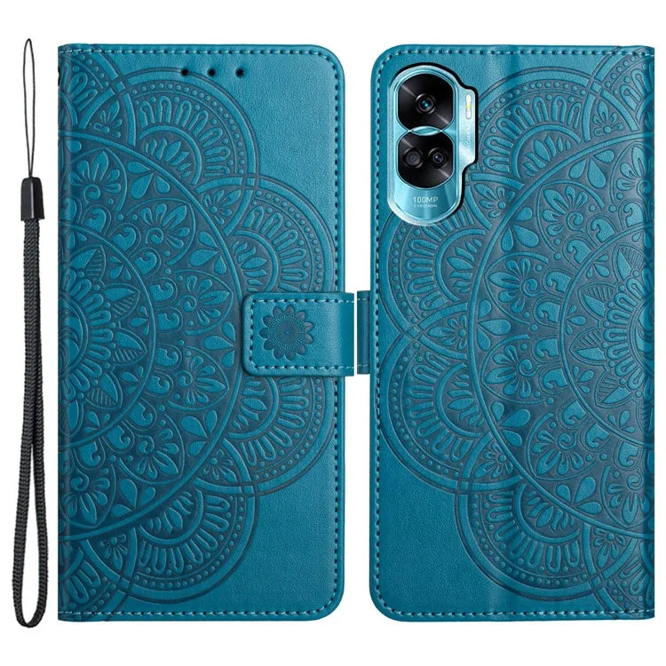 For Honor 90 Lite 5G / X50i 5G Case Flower Design Leather Wallet Flip Phone Cover