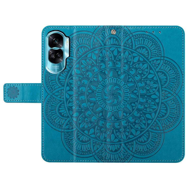 For Honor 90 Lite 5G / X50i 5G Case Flower Design Leather Wallet Flip Phone Cover