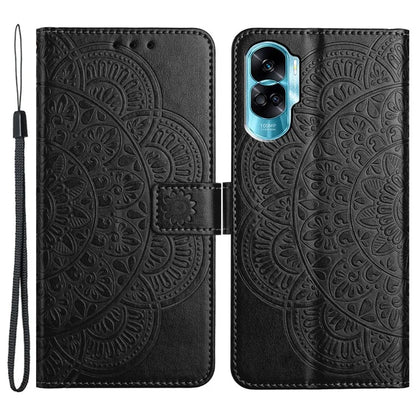 For Honor 90 Lite 5G / X50i 5G Case Flower Design Leather Wallet Flip Phone Cover