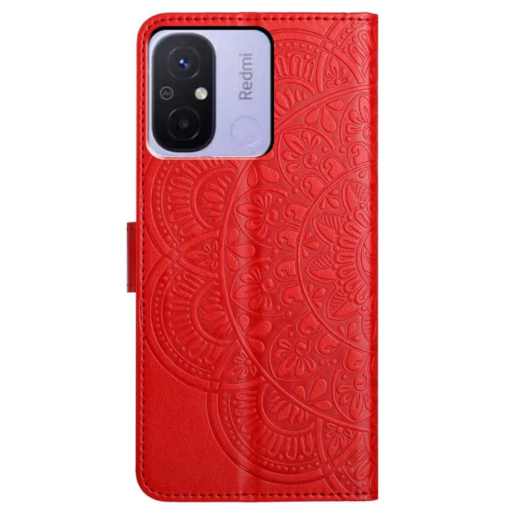 For Xiaomi Redmi 12C 4G Case Folio PU Leather Flip Cover with 3 Card Slots Stand