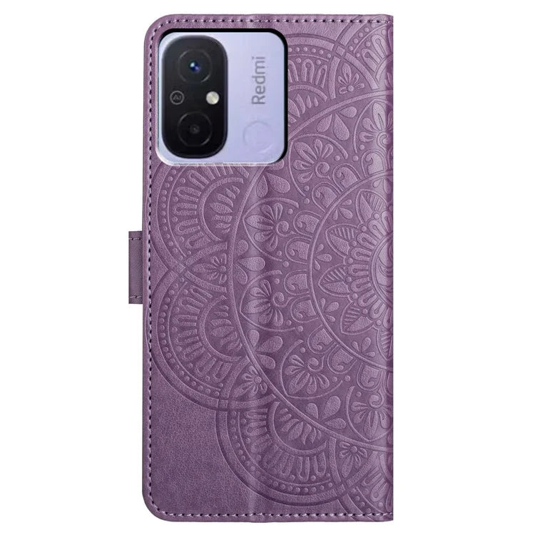 For Xiaomi Redmi 12C 4G Case Folio PU Leather Flip Cover with 3 Card Slots Stand