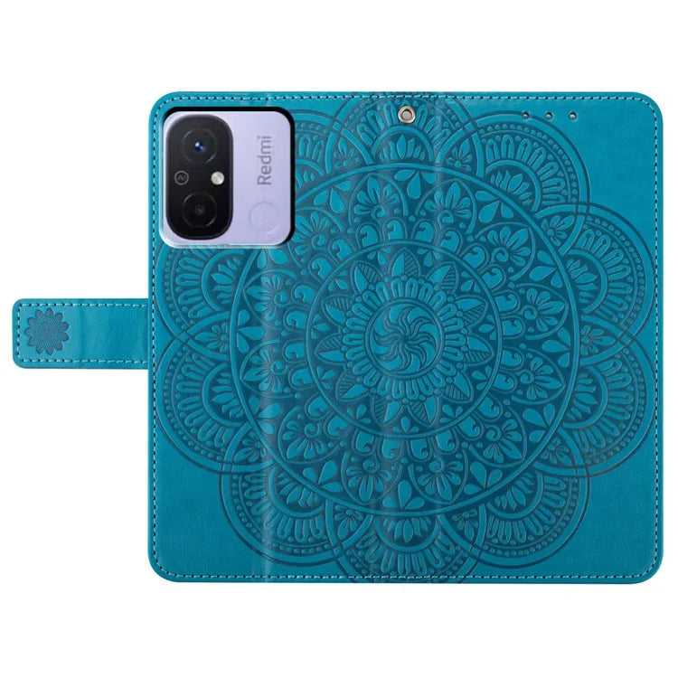 For Xiaomi Redmi 12C 4G Case Folio PU Leather Flip Cover with 3 Card Slots Stand