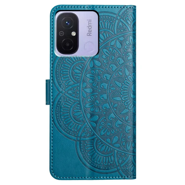 For Xiaomi Redmi 12C 4G Case Folio PU Leather Flip Cover with 3 Card Slots Stand