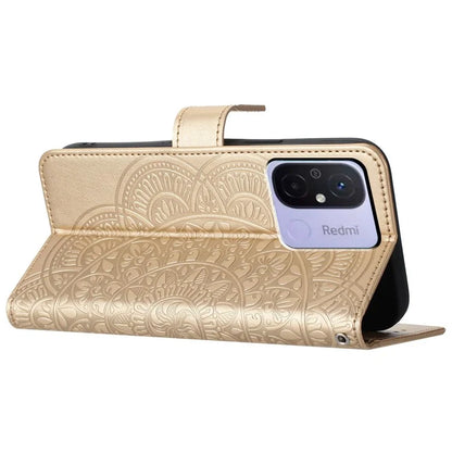 For Xiaomi Redmi 12C 4G Case Folio PU Leather Flip Cover with 3 Card Slots Stand
