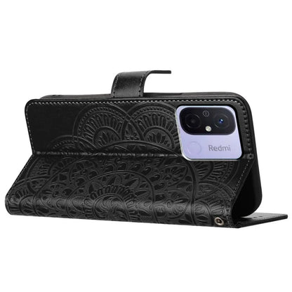 For Xiaomi Redmi 12C 4G Case Folio PU Leather Flip Cover with 3 Card Slots Stand