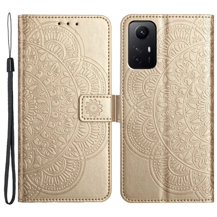 For Xiaomi Redmi Note 12S 4G Case Flower Pattern Wallet Style Phone Cover