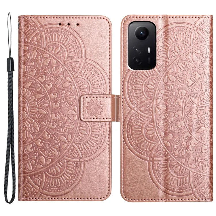For Xiaomi Redmi Note 12S 4G Case Flower Pattern Wallet Style Phone Cover