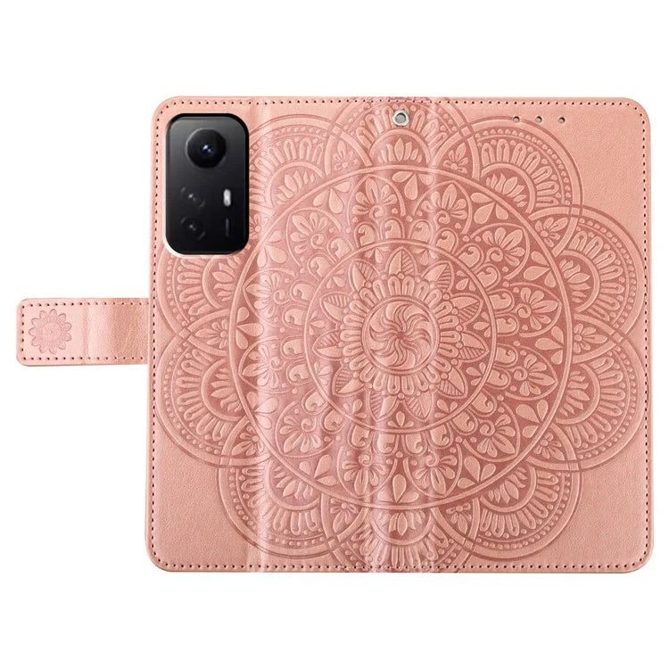 For Xiaomi Redmi Note 12S 4G Case Flower Pattern Wallet Style Phone Cover
