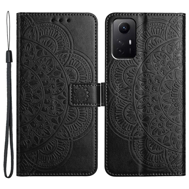For Xiaomi Redmi Note 12S 4G Case Flower Pattern Wallet Style Phone Cover