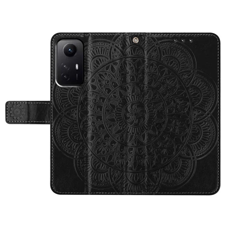 For Xiaomi Redmi Note 12S 4G Case Flower Pattern Wallet Style Phone Cover