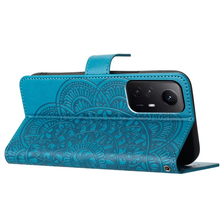 For Xiaomi Redmi Note 12S 4G Case Flower Pattern Wallet Style Phone Cover