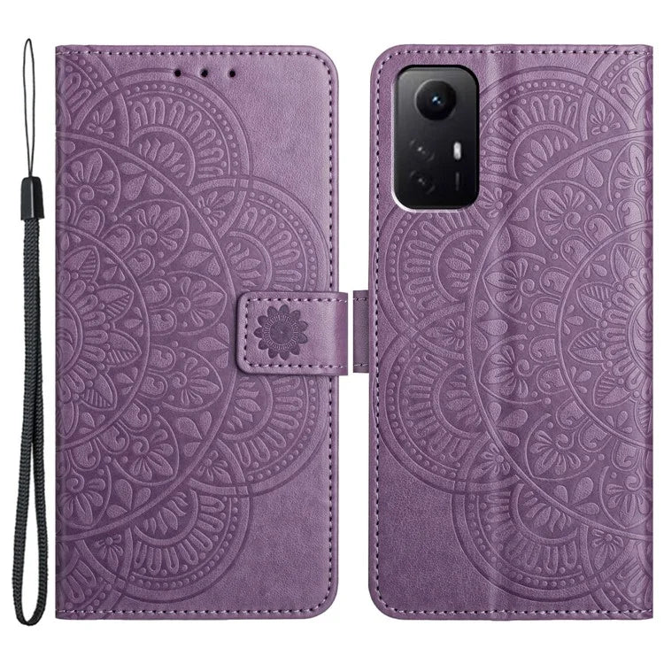 For Xiaomi Redmi Note 12S 4G Case Flower Pattern Wallet Style Phone Cover