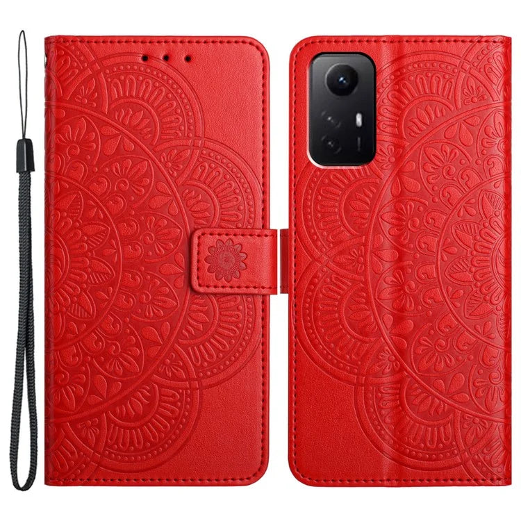 For Xiaomi Redmi Note 12S 4G Case Flower Pattern Wallet Style Phone Cover