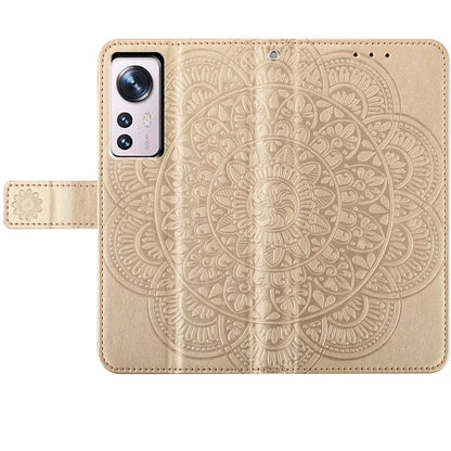 For Xiaomi 12 Lite 5G Case Flower Pattern PU Leather Stand Card Slots Flip Cover