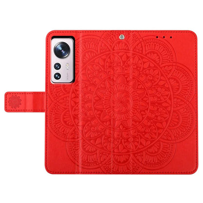For Xiaomi 12 Lite 5G Case Flower Pattern PU Leather Stand Card Slots Flip Cover