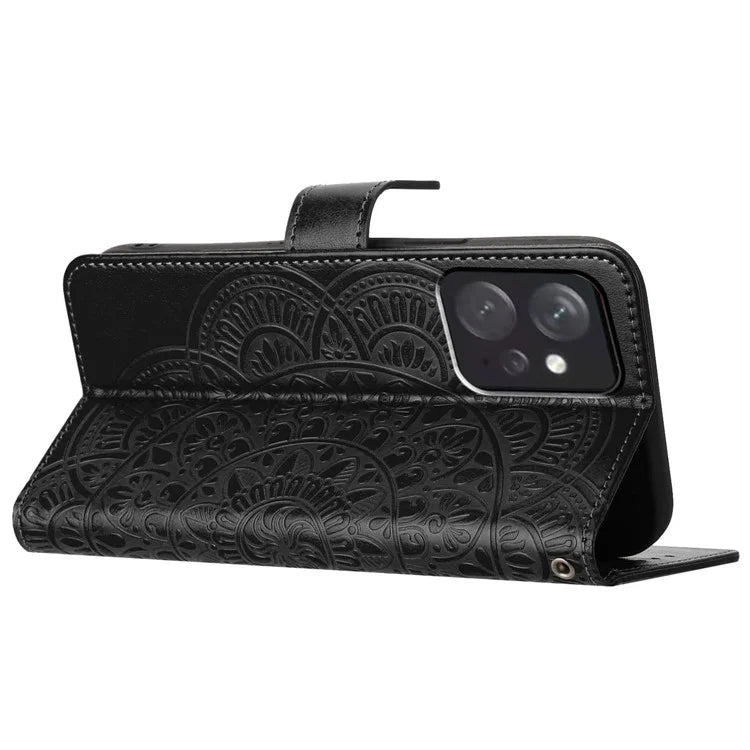 For Xiaomi Redmi Note 12 4G Case Anti-Scratch Shockproof PU Leather Phone Cover