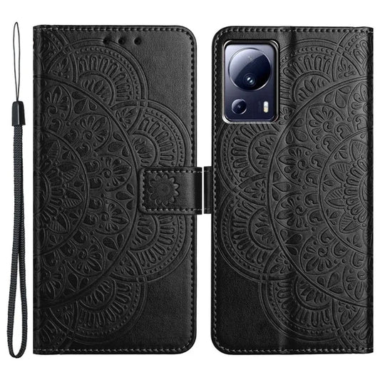 For Xiaomi 13 Lite / Civi 2 5G Case Leather Flip Wallet Cover Mandala Flower Design