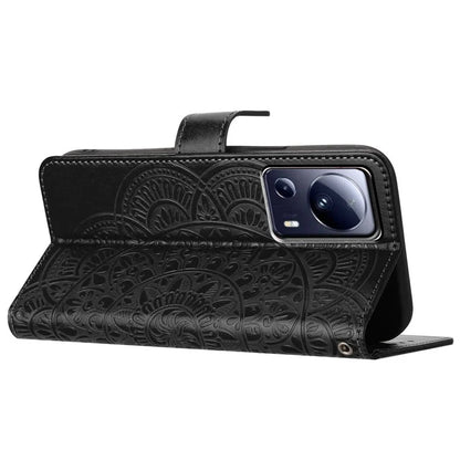 For Xiaomi 13 Lite / Civi 2 5G Case Leather Flip Wallet Cover Mandala Flower Design