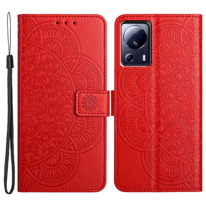 For Xiaomi 13 Lite / Civi 2 5G Case Leather Flip Wallet Cover Mandala Flower Design
