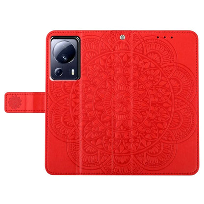 For Xiaomi 13 Lite / Civi 2 5G Case Leather Flip Wallet Cover Mandala Flower Design