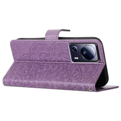 For Xiaomi 13 Lite / Civi 2 5G Case Leather Flip Wallet Cover Mandala Flower Design