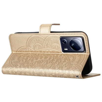 For Xiaomi 13 Lite / Civi 2 5G Case Leather Flip Wallet Cover Mandala Flower Design