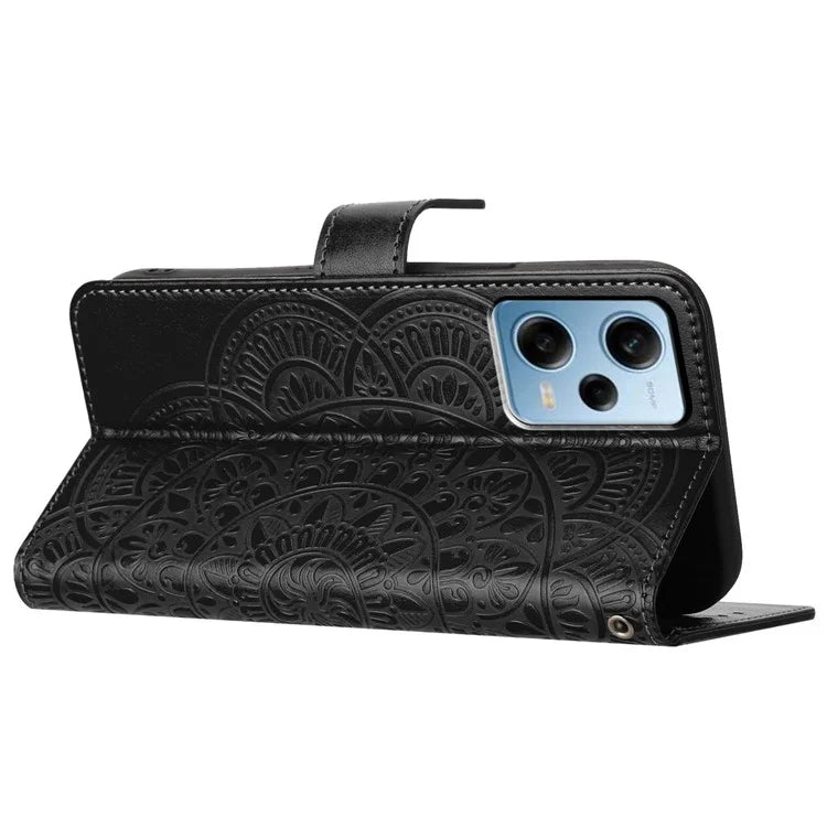 For Xiaomi Redmi Note 12 Pro 5G / Note 12 Pro Speed 5G / Poco X5 Pro 5G Case Flower Stand Phone Cover