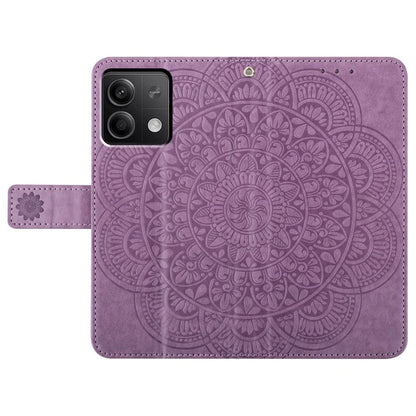 For Xiaomi Redmi Note 13 4G Case Magnetic Closure Flower Pattern Handbag Phone Cover