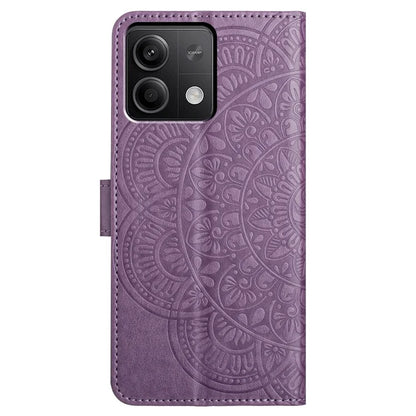 For Xiaomi Redmi Note 13 4G Case Magnetic Closure Flower Pattern Handbag Phone Cover