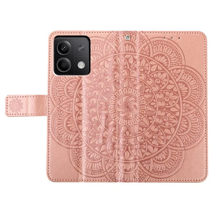 For Xiaomi Redmi Note 13 4G Case Magnetic Closure Flower Pattern Handbag Phone Cover