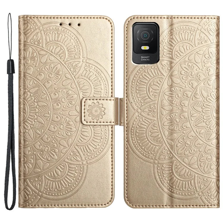 For TCL 403 Phone Case Mandala Flower Leather Stand Wallet Folio Flip Cover