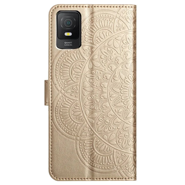 For TCL 403 Phone Case Mandala Flower Leather Stand Wallet Folio Flip Cover