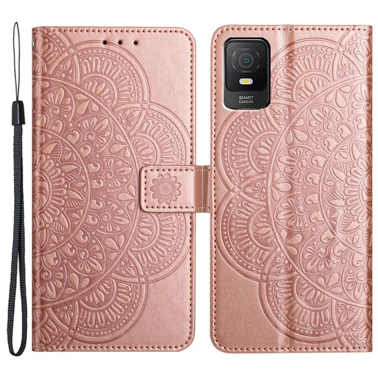 For TCL 403 Phone Case Mandala Flower Leather Stand Wallet Folio Flip Cover