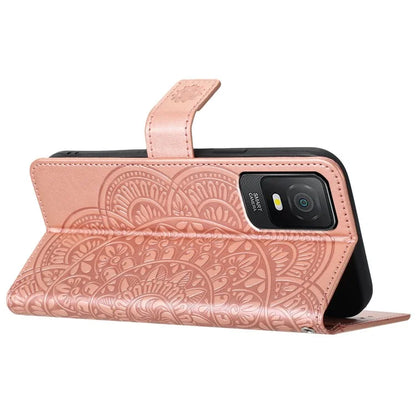 For TCL 403 Phone Case Mandala Flower Leather Stand Wallet Folio Flip Cover