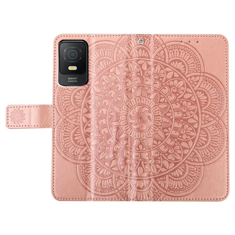 For TCL 403 Phone Case Mandala Flower Leather Stand Wallet Folio Flip Cover